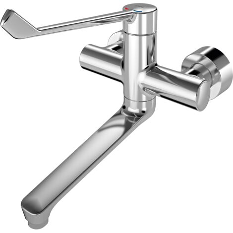 KWC AR Robinet thermostatique mural, F4, EHM, Bec pivotant, 285 mm, levier de commande 240 mm