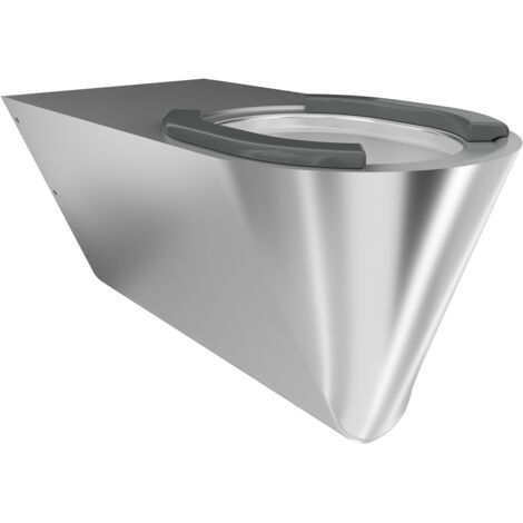 KWC AR T-WC, CAMPUS, acier inoxydable, suspendu au mur, 360x363x700 mm, accessible, siège avec repose-dos
