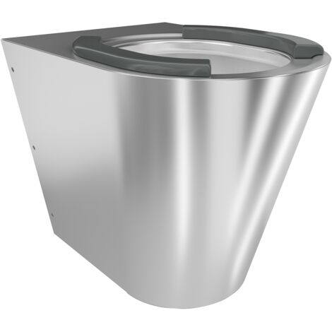KWC AR T-WC, CAMPUS, acier inoxydable, suspendu au mur, 360x412x500 mm, siège avec repose-cuisses, longueur au sol