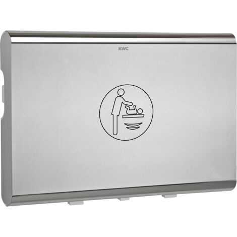 KWC AR Table à langer, CAMBRINO, PP blanc, façade Edst., pliable, ouvert 860x480x570 mm