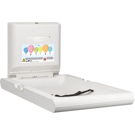 KWC AR Table à langer, CAMBRINO, PP blanc, pliable, ouvert 550x480x890 mm