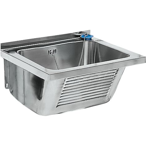 KWC AR Waschtrog, SIRIUS, Edelstahl,  520x270x490 mm, Ablauf mittig