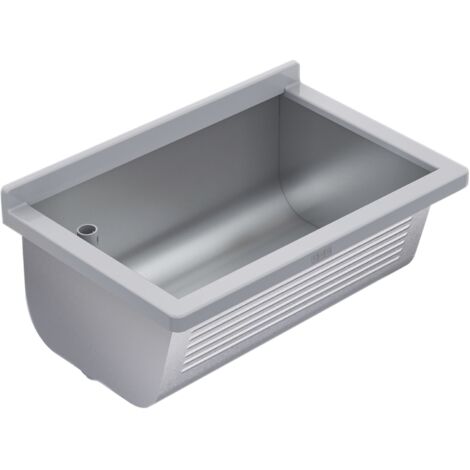 KWC AR Waschtrog, SIRIUS, Edelstahl,  700x328x460 mm, Ablauf links