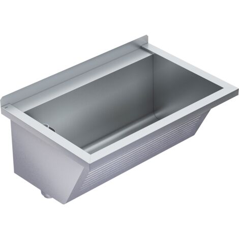 KWC AR Waschtrog, SIRIUS, Edelstahl,  750x354x500 mm, Ablauf links