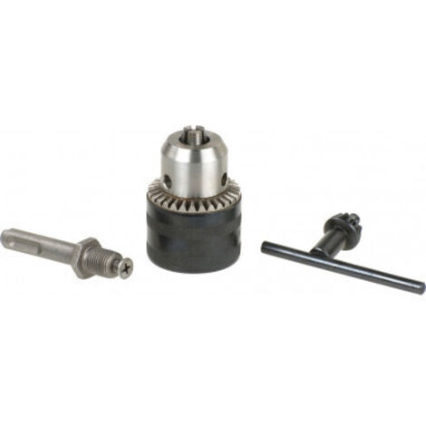 KWD Portabrocas con llave 1,5-13mm y adaptador SDS