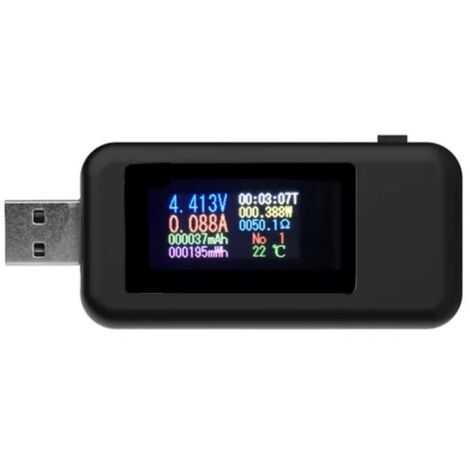 KWS-MX18 10-in-1 Digitaler USB-Tester mit LCD-Bildschirm: Spannungs- und Strommesser, Wattmeter, Amperemeter, USB-Ladegerät-Tester, Detektor und Voltmeter.
