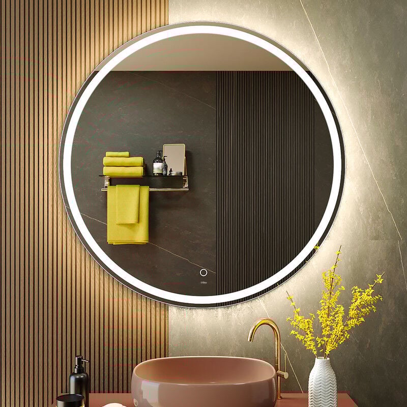 KWW - 100 cm led Salle de Bain Vanity Mirror, Température de Couleur Réglable, Lumière Anti - Brouillard, Facile à Installer, Miroir de Vanité Mural