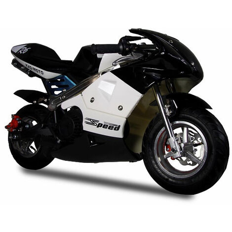 KXD 008 Speed 49ccm 2T Dirtbike Crossbike Pocketbike schwarz-weiß