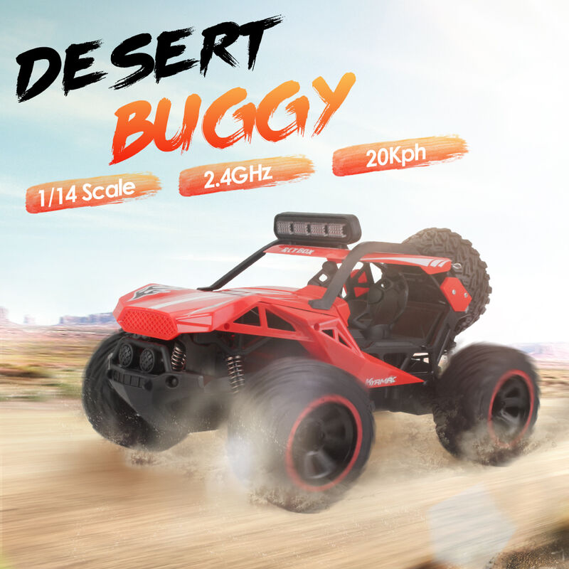 

KY-2010A 1/14 RC Car 2.4Ghz Desert Buggy 20KPH Desert Off Road RC Truck Coche de juguete electrico para adultos Nios, rojo