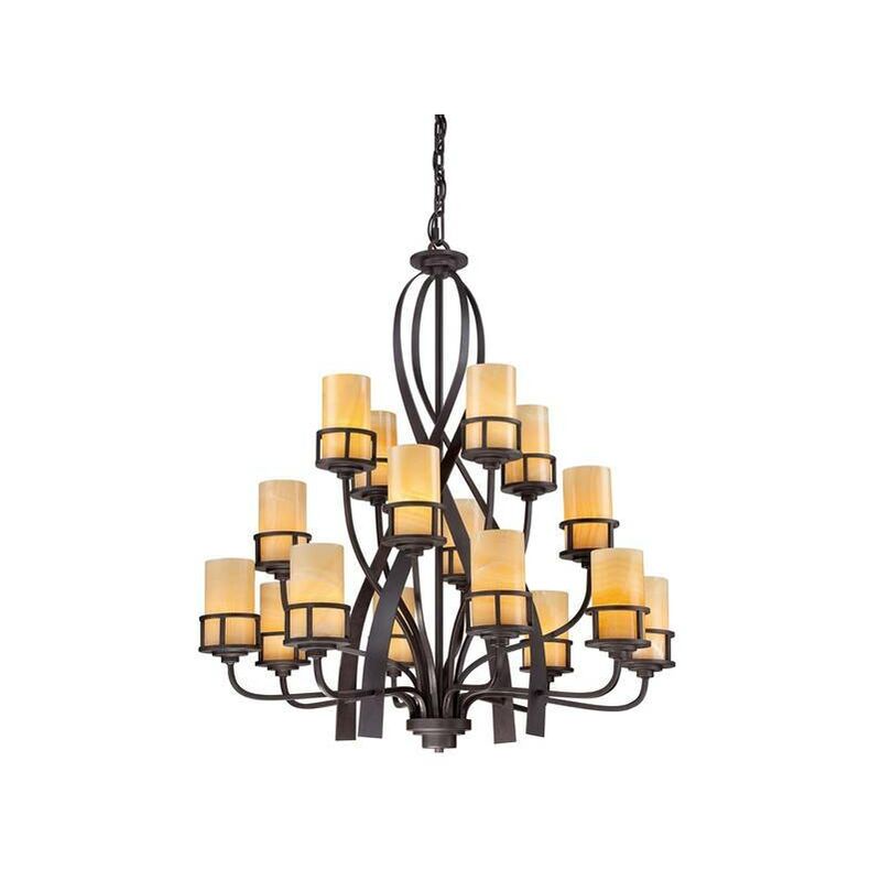 Elstead Lighting - Elstead - 16 Light Multi Arm Chandelier Imperial Bronze Finish, E27