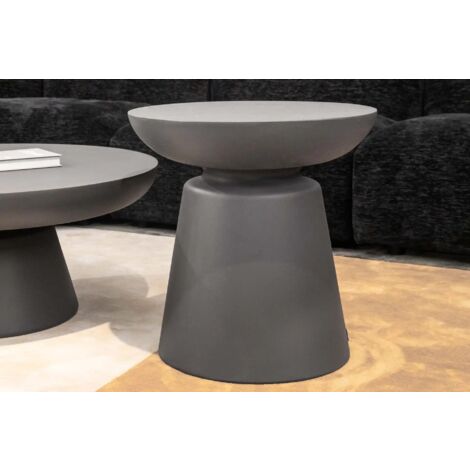 KYLIX Table d’appoint en béton élégant raffiné 50.8 x 50.8 x 50.8 cm
