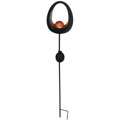 EXPO-BÖRSE GMBH Kynast Garden LED Lolar Leuchtkulptur Oval Fireball Gesamthöhe 93cm