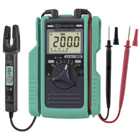 Kyoritsu KEW Mate 2000 A Hand-Multimeter, Stromzange digital CAT III 300 V, CAT II 600 V Anzeige (