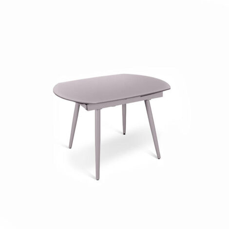 Kyoto Four ausziehbarer Tisch aus grauem gehärtetem Glas bis zu 180 cm