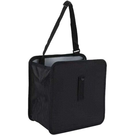 KZQ 1 cubo de basura para coche, multifuncional, colgante, universal, para coche, SUV, camión, minivan (negro)