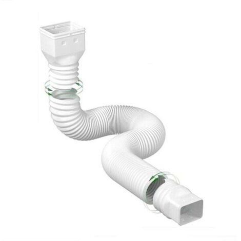 KZQ 1 juego de extensión flexible para canaleta de lluvia, extensión de bajante, conector de canaleta, drenaje de agua de lluvia