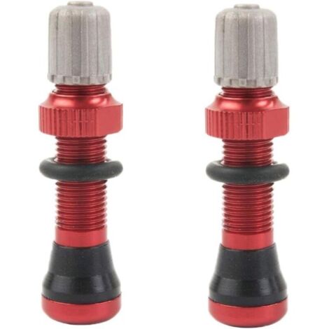 KZQ 1 paio di valvole dell'aria tubeless da 40 mm per bici tubeless e MTB, stelo valvola Schrader universale, base da 10 mm