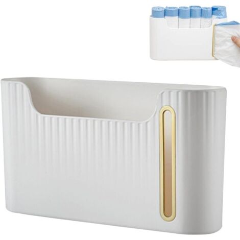 KZQ 1 pezzo porta sacchetti di plastica, per 6 rotoli, sacchetti della spesa, sacchetti della spazzatura, distributore di rifiuti senza trapano