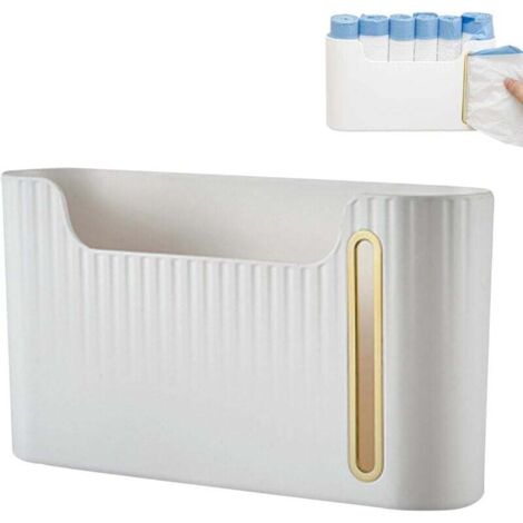 KZQ 1 pieza soporte para bolsas de plástico, para 6 rollos, bolsas de compras, bolsas de basura, dispensador de basura sin taladro
