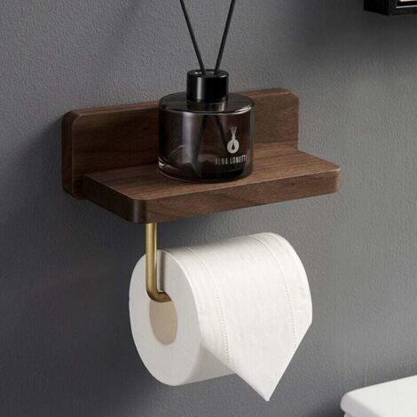 KZQ 1 portarrollos de madera, toallero, portarrollos de papel higiénico, toallero, portarrollos de papel higiénico de madera, soporte para teléfono, portarrollos de papel higiénico