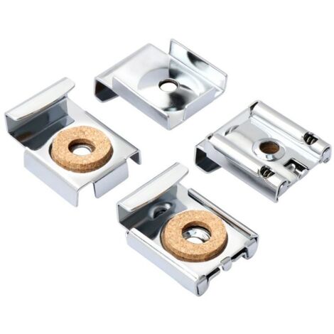 KZQ 1 set di 4 staffe per specchi resistenti, supporti da parete per specchi, ganci per specchi, clip per specchi, supporti da parete per specchi da bagno e spogliatoi