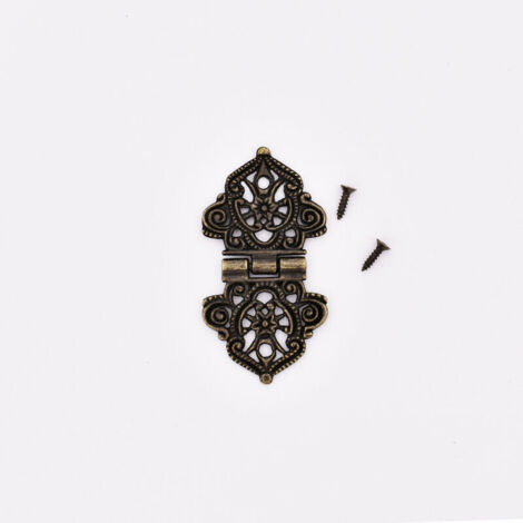 KZQ 10 cerniere decorative in lega di zinco per mobili e portagioie (bronzo)