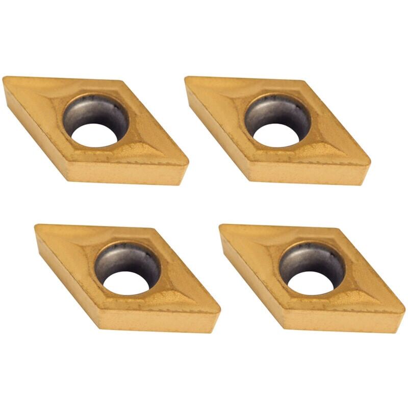 KZQ - 10 Pcs cnc Inserts en Carbure, Forme Losange Plaquettes en Cutter Tour, Lame en Carbure Indexable Pour Tour Outil de Tournage