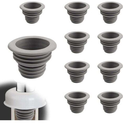 KZQ 10 tapones de drenaje para lavadora, manguera de drenaje gris para desodorante (40 × 32 mm), tapón de sellado de manguera roscado, antirreflujo y antimanchas, para lavadoras, cocinas y baños.