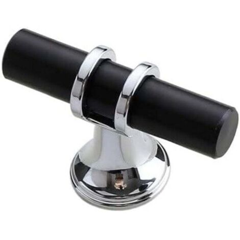 KZQ 10 tiradores de puerta modernos de aleación de aluminio para armarios de cocina, cajones y muebles de moda (color: negro, tamaño: 51 × 21 × 34 mm)