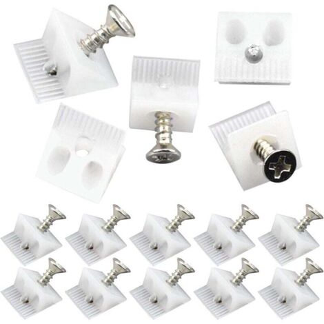 KZQ 100 piezas de refuerzo para conectores de cajones, cuñas pequeñas para reparación de cajones, sujetadores con tornillos para reparar estantes de muebles hundidos.