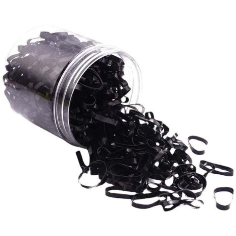 KZQ 100 piezas en 1 caja, 20 x 5 mm, bandas de goma, anillos de goma, bridas para cables, bandas elásticas fuertes, antideslizantes, para envolver cables y bolsas, negro