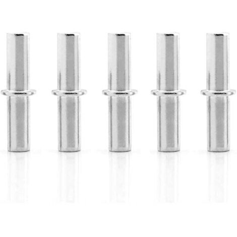 KZQ 100 soportes de estante niquelados de Ø5 mm, soporte de estante metálico, pernos de soporte de estante, pasadores para gabinetes de cocina M5 x 25 mm