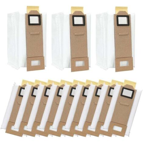 KZQ 12 bolsas de polvo para Roborock S7, S7 Plus, S7 Max, T7s y T7s Plus. Bolsa de repuesto para la estación de aspiración Roborock.