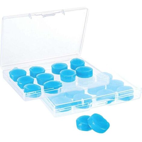 KZQ 12 pares de tapones de silicona suaves y moldeables en 2 prácticos estuches de viaje para dormir, nadar, roncar, conciertos, construcción, reducción de ruido y protección auditiva.