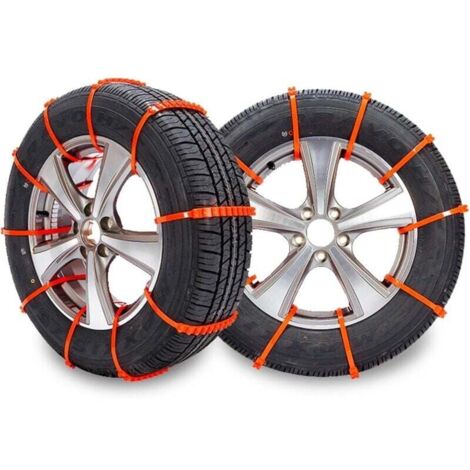 KZQ 12 piezas Cadenas de nieve, Cadenas de nieve resistentes al desgaste Antideslizantes Accesorios de cadenas de nieve universales para autos compactos, camiones, SUV, invierno, nieve, neumáticos de 