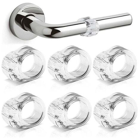 KZQ 12 piezas manijas protectoras anti-agarre para puertas de muebles de pared y ventana, flexibles y extensibles (transparentes)