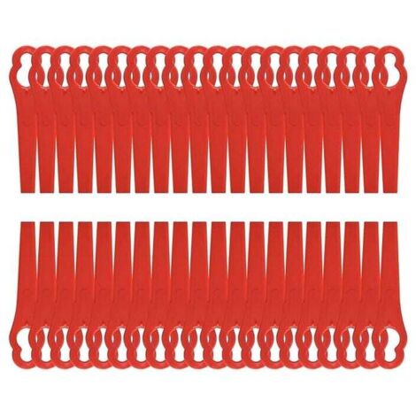 KZQ - 120 cuchillas de repuesto de plástico rojo para cortacésped (8,3 cm)