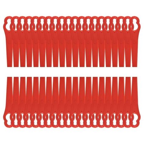 KZQ 120 pezzi lame per tagliabordi, lame di ricambio in plastica rossa, 8,3 cm, lame in plastica per tosaerba per giardino e tagliabordi (120 pezzi)