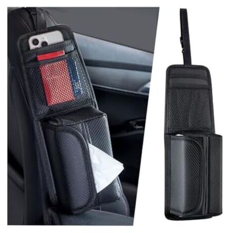 KZQ 13 x 7 x 38,5 cm, borsa portaoggetti laterale per seggiolini auto, organizer laterale pieghevole per seggiolini auto, organizer laterale pieghevole, borsa portaoggetti in rete per appendere, multi