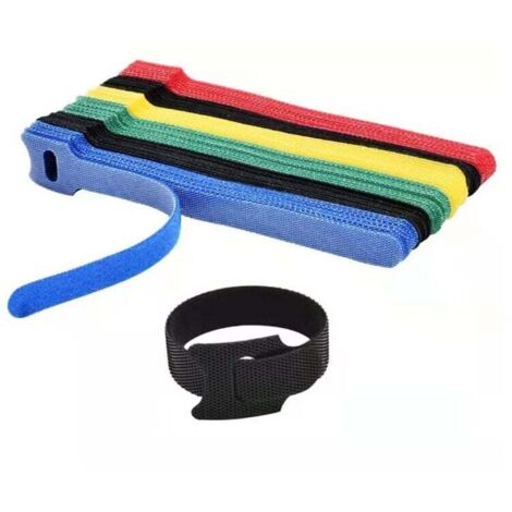 KZQ 140 bridas de colores aleatorios, 12 bridas de 150 mm, ajustables, reutilizables, de nailon, para el hogar y la oficina.