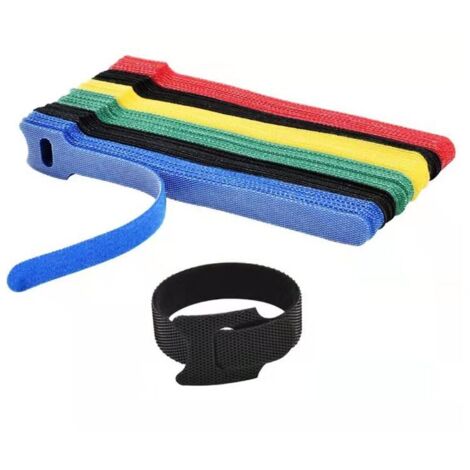 KZQ 140 fascette fermacavi di colore casuale, 12 fascette fermacavi da 150 mm, fascette fermacavi regolabili, fascette fermacavi in nylon riutilizzabili per casa, ufficio, gestione cavi