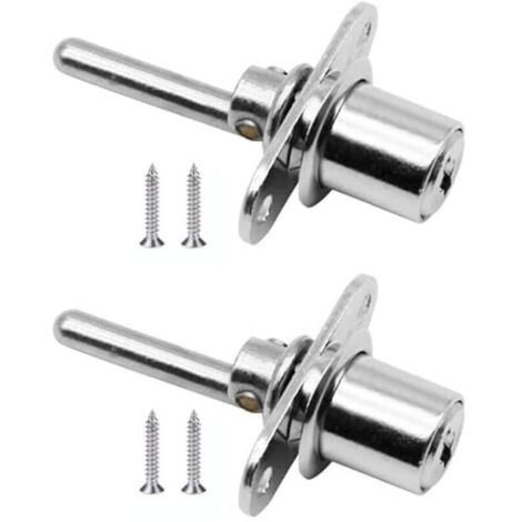 KZQ 2 anelli per cajon con chiave per mobili, fasce elastiche per architravi e finestre, diametro 16 mm, lunghezza 61 mm (placcati)