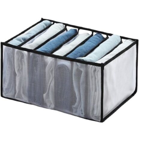 KZQ 2 confezioni di scatole portaoggetti per jeans, organizer per cassetti, organizer per vestiti, ideali per riporre i vestiti (36 x 17 x 12 cm)