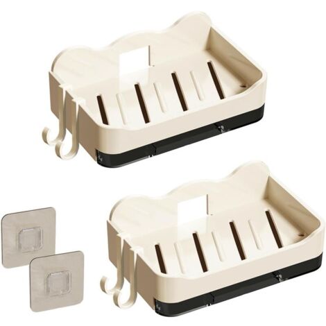 KZQ 2 jaboneras per doccia, supporto a muro per spugna e jabón, per bagno e cucina.