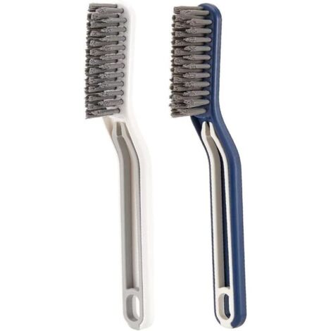 KZQ 2-pack 2 in 1 spazzola per la pulizia delle fessure del bagno, spazzola per la pulizia delle crepe, spazzola per la pulizia dei vetri