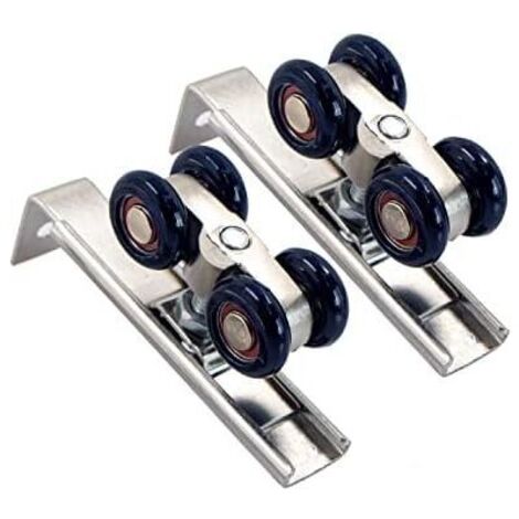 KZQ 2 pezzi 70 x 14 x 38 mm rullo per porta scorrevole, rullo per mobile - ferramenta per porte scorrevoli, profilo scorrevole in lega di alluminio per porte scorrevoli interne, di passaggio, in legno