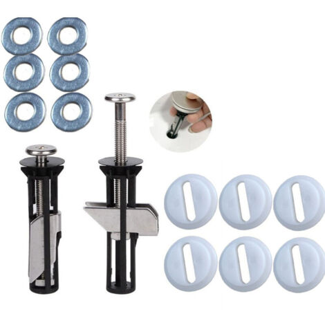 KZQ 2 pezzi bulloni di fissaggio per sedile WC, acciaio inossidabile 304 con 2 set di rondelle, viti per sedile WC, fissaggio universale sostituibile