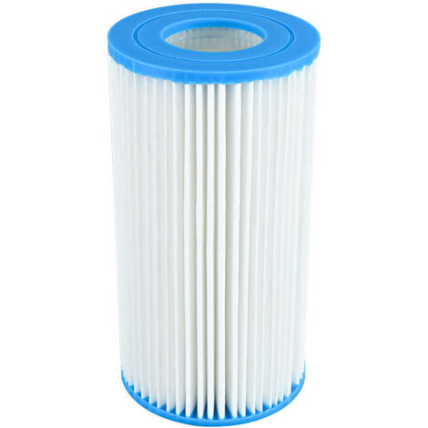 KZQ 2 pezzi cartuccia filtro piscina filtro acqua piscina per Bestway taglia III, blu-bianco, 20,3 x 10,4 cm