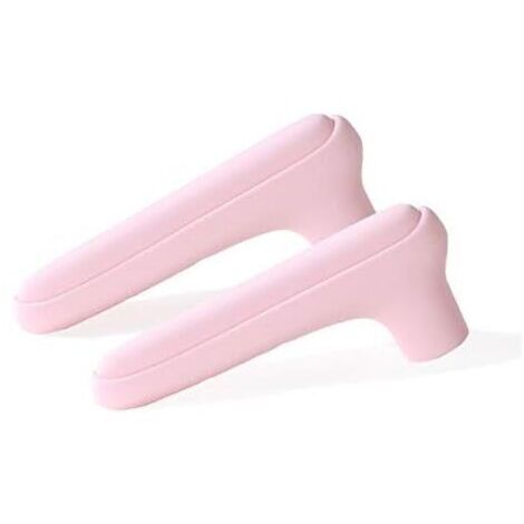 KZQ 2 pezzi, coprimaniglia in silicone per porta, guanti anticollisione per porta, maniglia per porta finestra, anticollisione (rosa)
