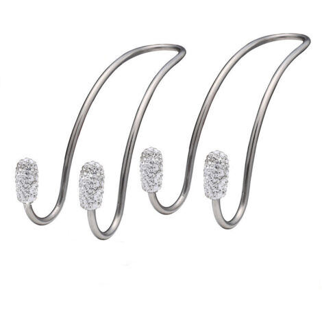 KZQ 2 pezzi ganci per auto, ganci per poggiatesta, organizer per sedile posteriore auto, ganci portaoggetti per borse (argento)